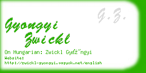 gyongyi zwickl business card